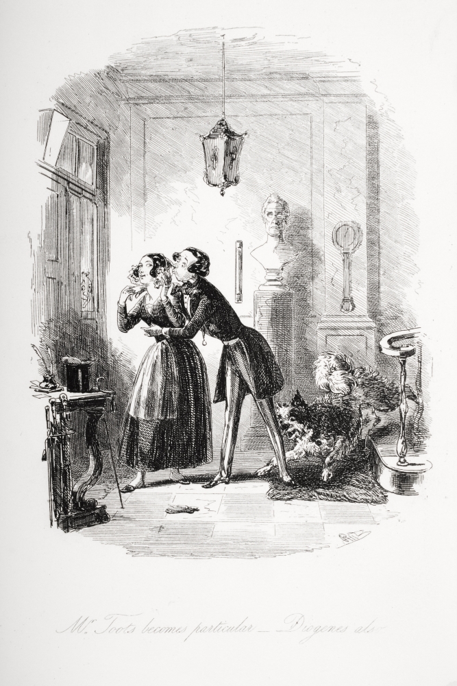 Mr. Toots Becomes Particular Diogenes Also. Illustration From the Charles Dickens Poster Print, 24 x 36
