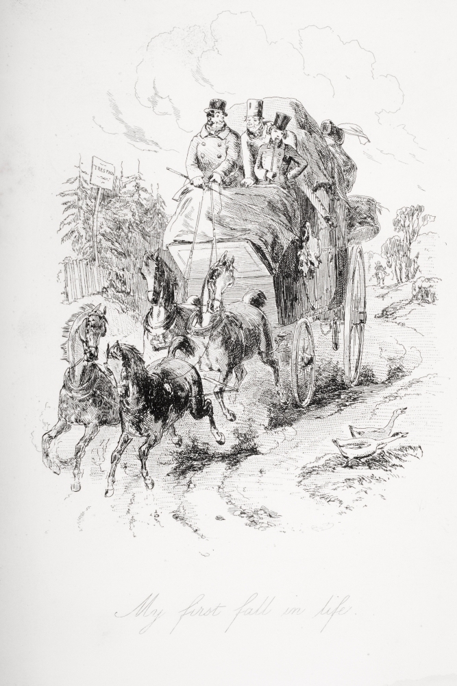 My First Fall In Life Illustration From the Charles Dickens Novel David Copperfield by Hk Browne Known As Phiz Poster Print - 12 x 18