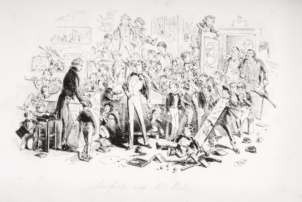Steerforth & Mr Mell Illustration From the Charles Dickens Novel David Copperfield by Hk Browne Known As Phiz Poster Print - 18 x 12