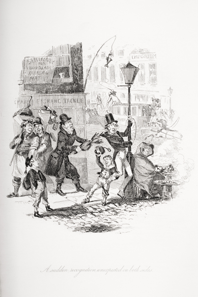 A Sudden Recognition Unexpected on Both Sides. Illustration From the Charles Poster Print 24 x 36