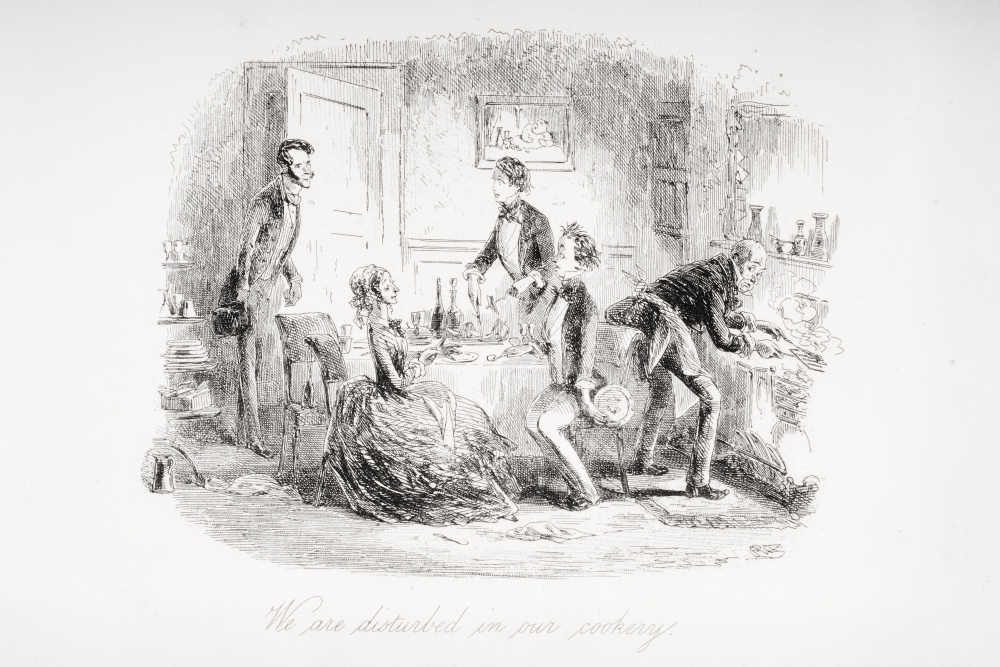We Are Disturbed In Our Cookery. Illustration From the Charles Dickens Novel Poster Print, 36 x 24