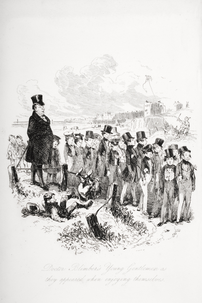 Doctor Blimbers Young Gentlemen As They Appeared When Enjoying Themselved Illustration From the Charles Dickens Novel 1 Poster Print - 12 x 18