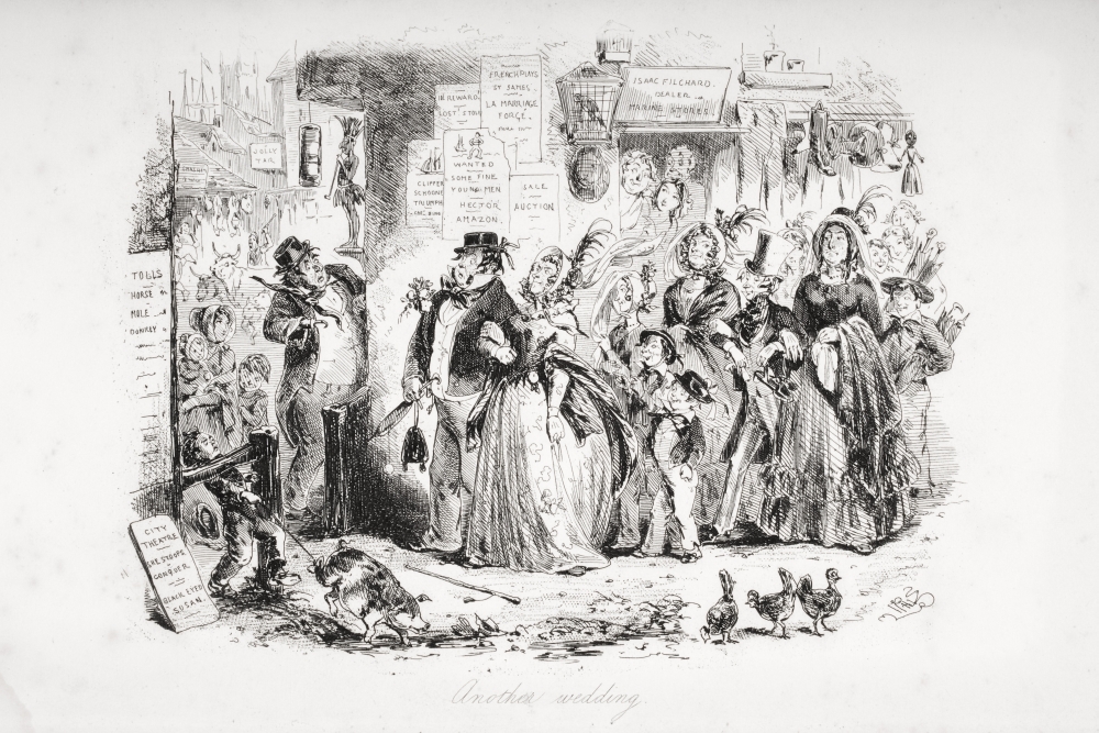 DPI1860210 Another Wedding. Illustration From the Charles Dickens Novel Dombey & Son by H. K. Browne Known As Phiz Poster Print, 18 x 12