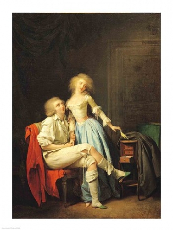 Picture of Posterazzi BALXIR162684LARGE Couple with An Escaped Bird Poster Print by Louis-Leopold Boilly - 24 x 36 in. - Large