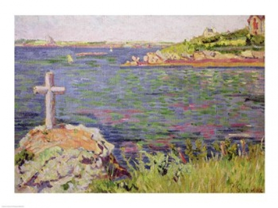 Picture of Posterazzi BALXIR162941 Saint-Briac The Sailors Cross 1885 Poster Print by Paul Signac - 24 x 18 in.