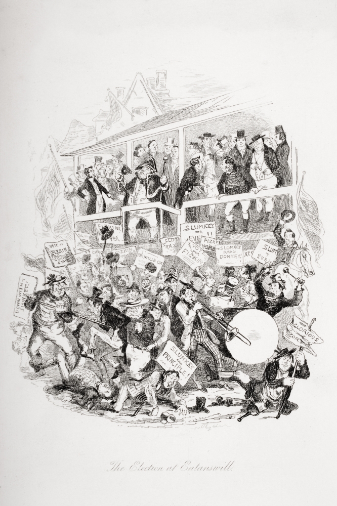 The Election At Eatanswill. Illustration From the Charles Dickens Novel the Poster Print, 24 x 36