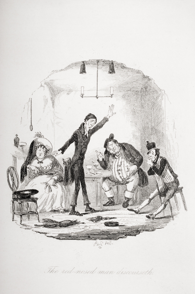 DPI1860233LARGE The Red-Nosed Man Discourseth. Illustration From the Charles Dickens Novel the Poster Print, 24 x 36
