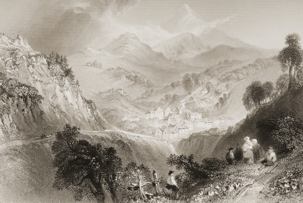 Enniskerry Near Dublin Irelanddrawn by Whbartlett Engraved by Gk Richardson From the Scenery & Antiquities O Poster Print - 17 x 11