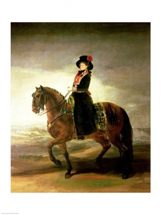 Picture of Posterazzi BALXIR169041LARGE Equestrian Portrait of Queen Maria Luisa Poster Print by Francisco De Goya - 24 x 36 in. - Large