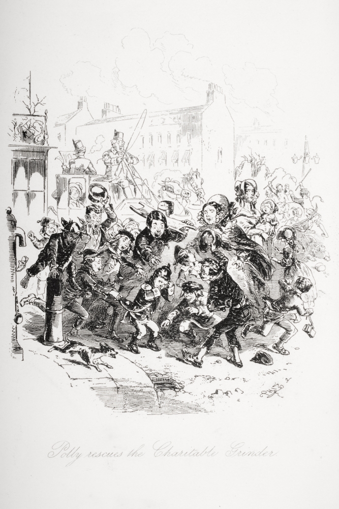 DPI1860178LARGE Polly Rescues the Charitable Grinder. Illustration From the Charles Dickens Poster Print, 24 x 36