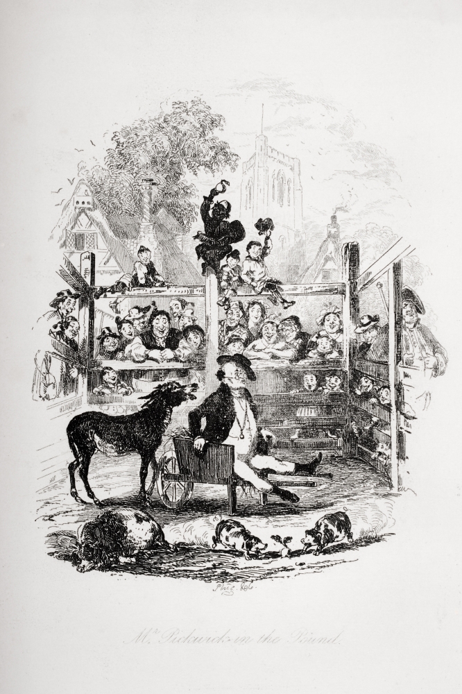 DPI1860236 Mr. Pickwick In the Pound. Illustration From the Charles Dickens Novel the Poster Print, 12 x 18