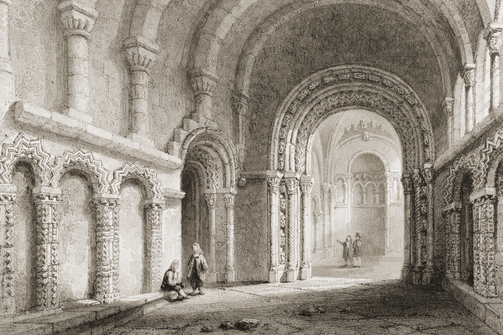 Cormacs Chapel Cashel Connemara County Galway Irelanddrawn by Whbartlett Engraved by E Challis From the Scener Poster Print