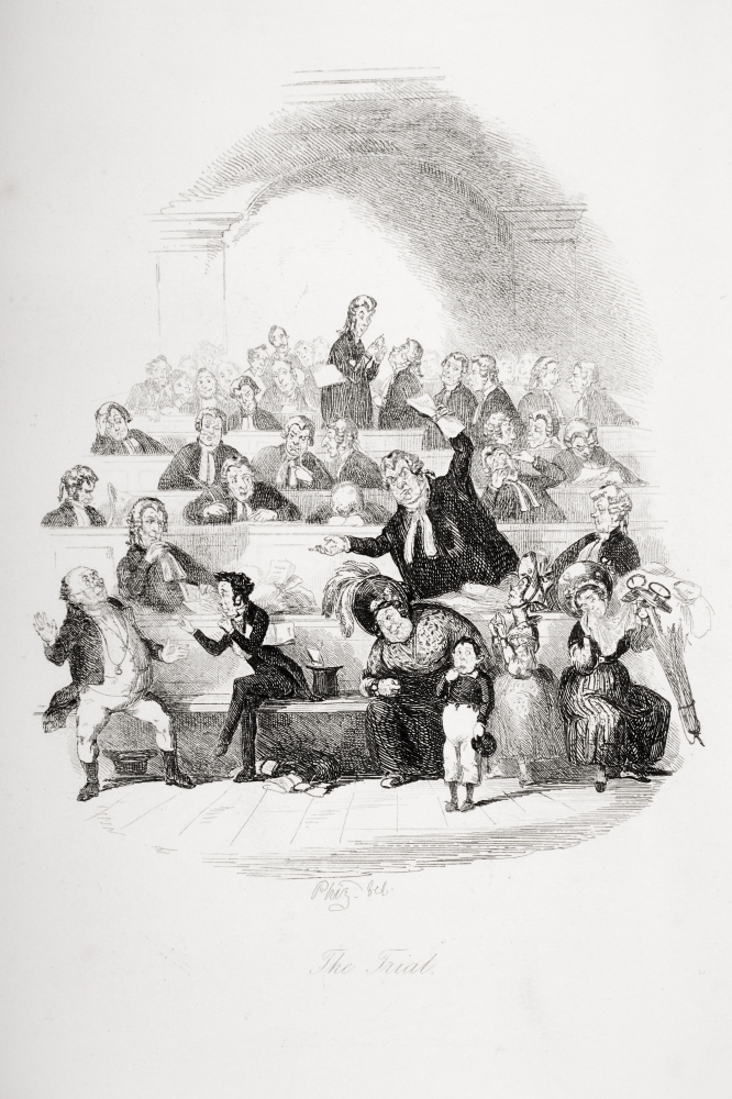 The Trial. Illustration From the Charles Dickens Novel the Pickwick Papers by H. K. Browne Known As Phiz Poster Print, 24 x 36