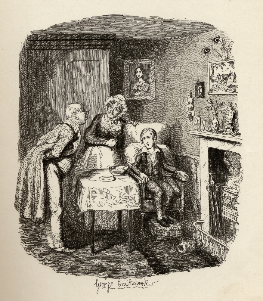 Oliver Recovering From the Fever From the Book the Adventures of Oliver Twist by Charles Dickens with Illustrations by 2 Poster Print, 26 x 30
