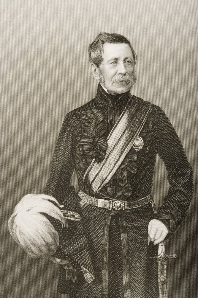 Sir John Fox Burgoyne 1782-1871. British Field Marshal. From An Engraving by Poster Print