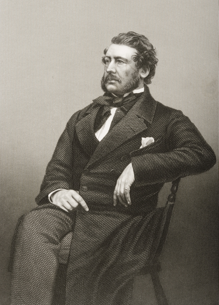 Captain William Harrison 1812-1860. Commander of the - Great Eastern . Engraved by D. J. Pound From A Photograph Bymayall. Poster Print, 12 x 17