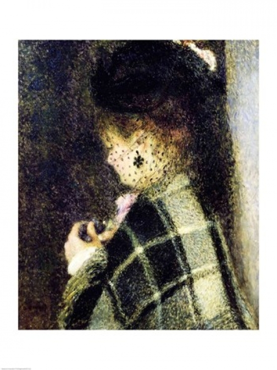 Picture of Posterazzi BALXIR177522LARGE Young Woman with A Small Veil C.1875 Poster Print by Pierre-Auguste Renoir - 24 x 36 in. - Large