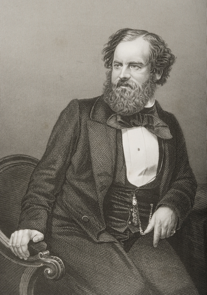 Albert Smith 1816-1860. English Humorous Writer. Engraved by D. J. Pound From A Poster Print