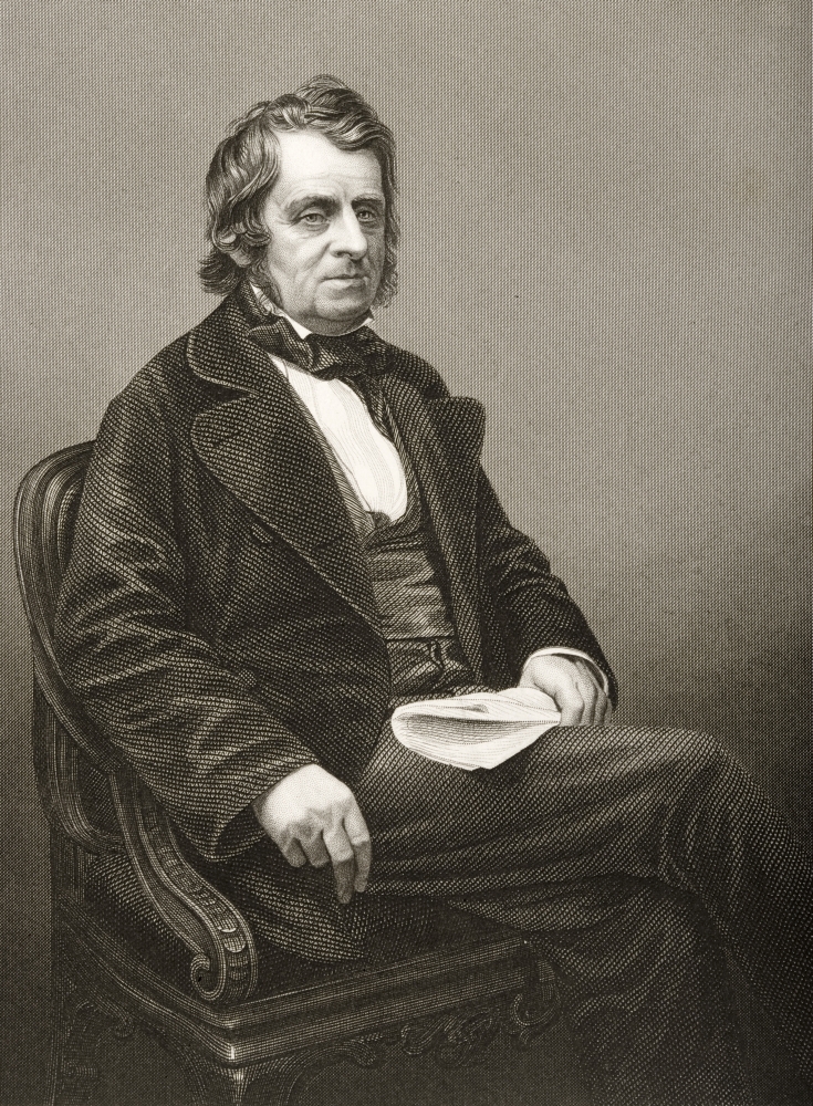 John Arthur Roebuck 1801-1879 British Politician. Engraved by D. J. Pound From Poster Print, 12 x 17
