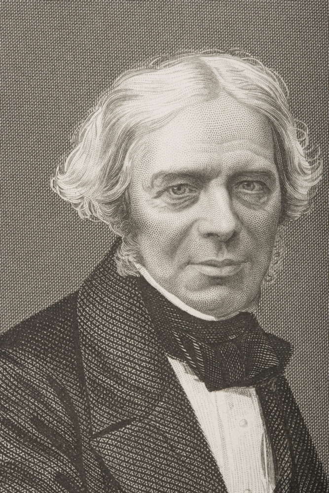 Michael Faraday 1791-1867. British Scientist. Engraved by D. J. Pound From A Poster Print