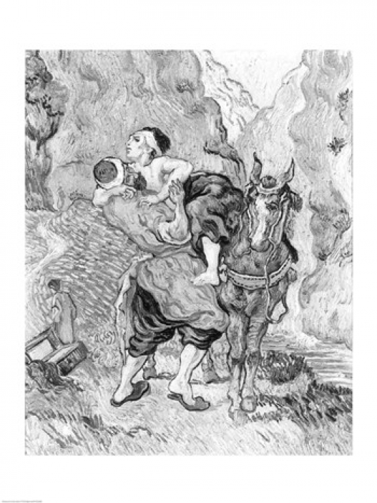 Picture of Posterazzi BALXIR182096 The Good Samaritan After Delacroix 1890 Poster Print by Vincent Van Gogh - 18 x 24 in.