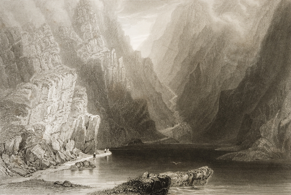 DPI1860392 The Gap of Dunloe Killarney County Kerry Irelanddrawn by Whbartlett Engraved by Jtwillmore From the Scenery A Poster Print, 17 x 11