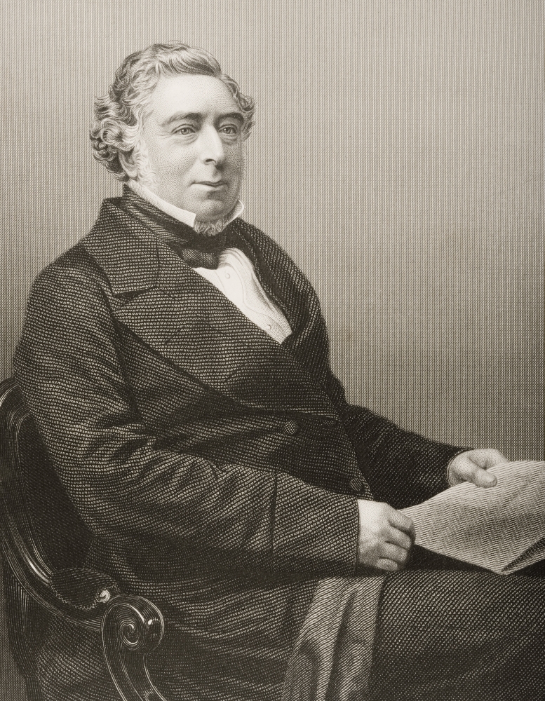 Robert Stephenson 1803-1859. English Civil Engineer. Engraved by D. J. Pound From Poster Print, 12 x 16