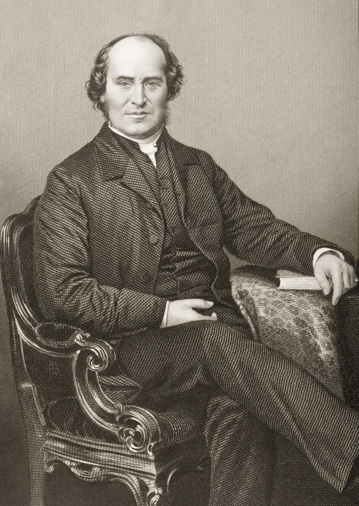 William Weldon Champneys 1807-1875. Dean of Lichfield. Engraved by D. J. Pound Poster Print, 12 x 17