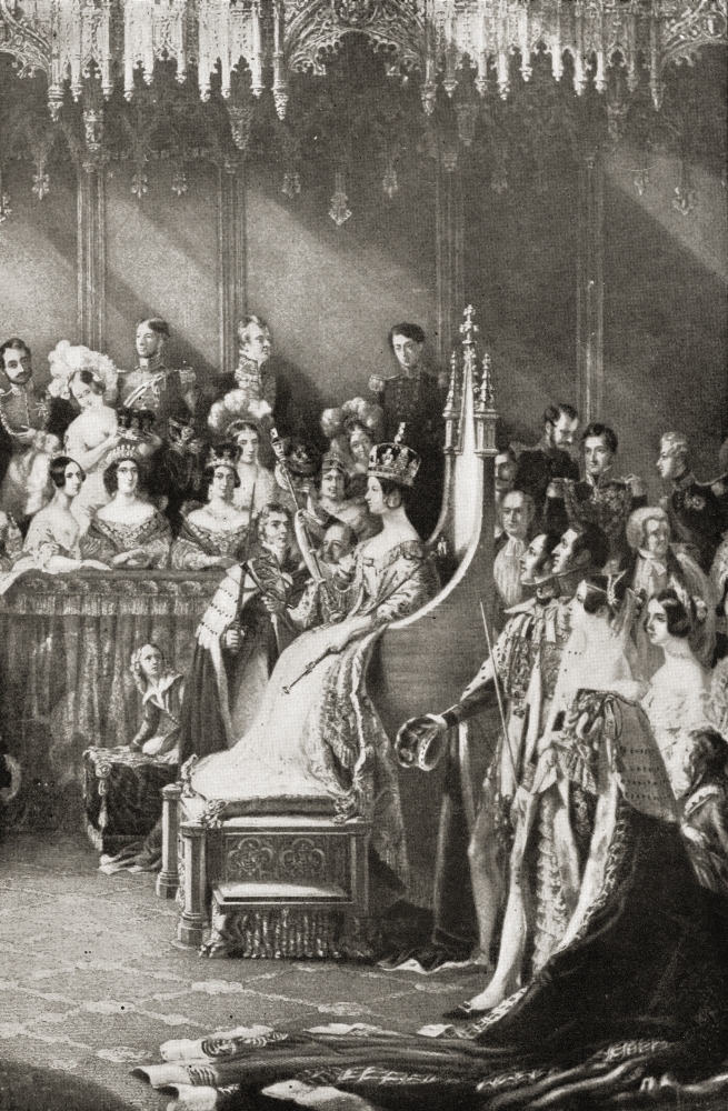 The Coronation of Queen Victoria From the Picture by Sir G. Hayter - 24 x 36