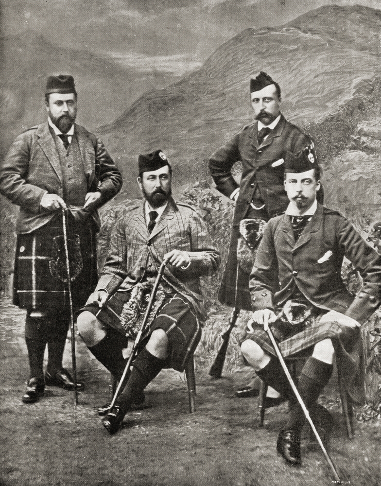 DPI1860569 The Four Princes Hrh the Prince of Wales Hrh the Duke of Edinburgh Hrh the Duke of Connaught & Hrh the D Poster Print, 13 x 17