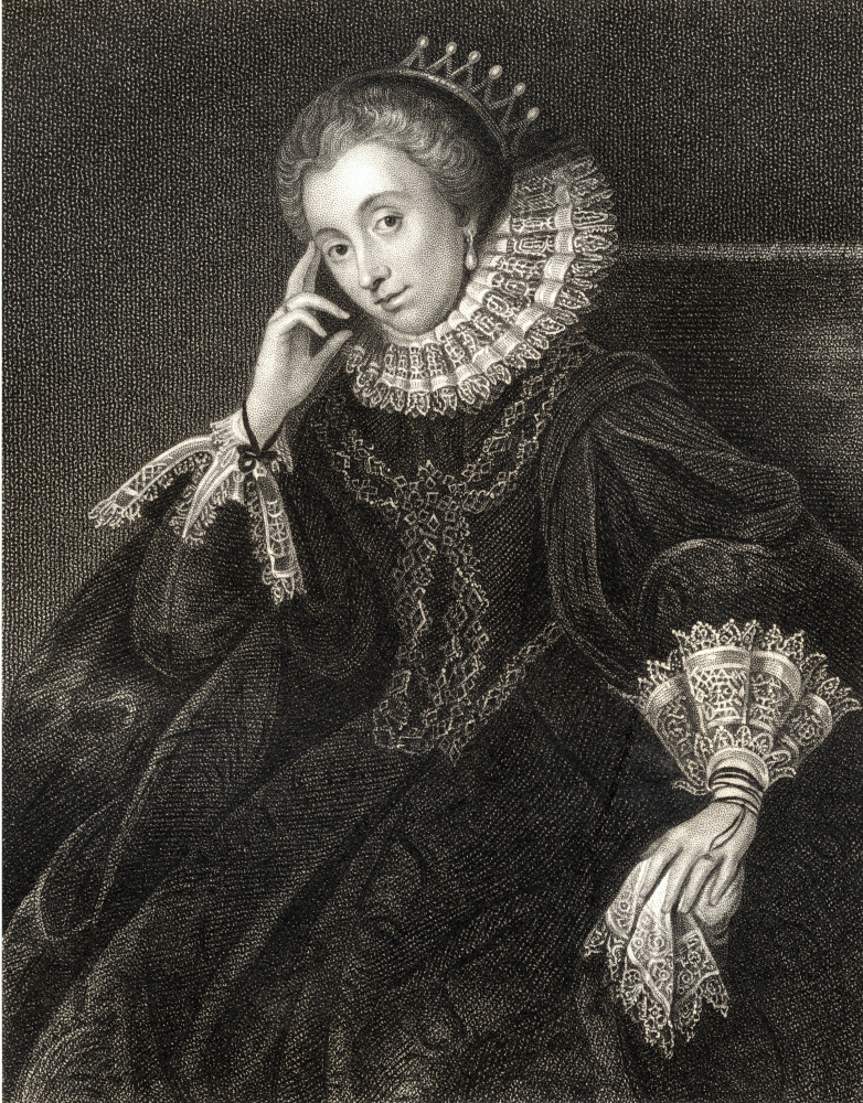Lucy Harington C. 1581-1627. Wife of Edward Russell 3rd Earl of Bedford. From the Book Lodge S British Portraits Publi Poster Print - 26 x 34