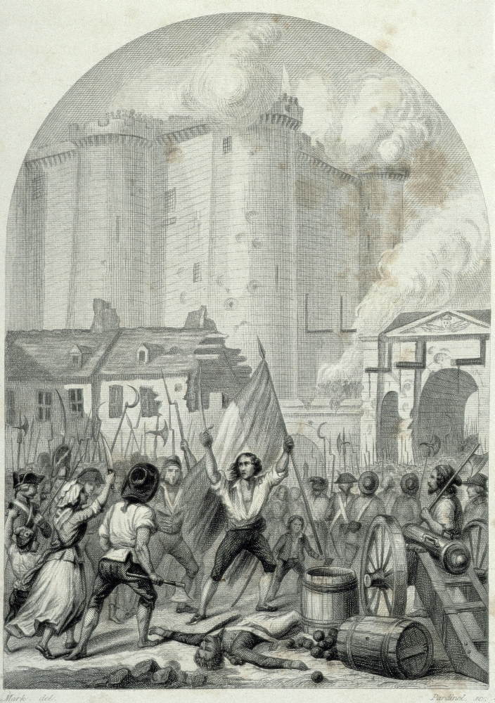 DPI1860690 French Revolution Storming of the Bastille In Paris 14 July 1789 Poster Print, 12 x 17