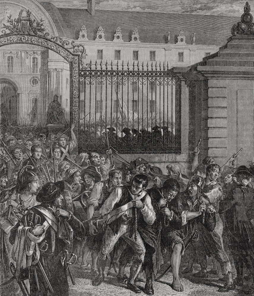DPI1860688LARGE French Revolution Pillage of the Invalides Armoury 14 July 1789 Poster Print, 26 x 30