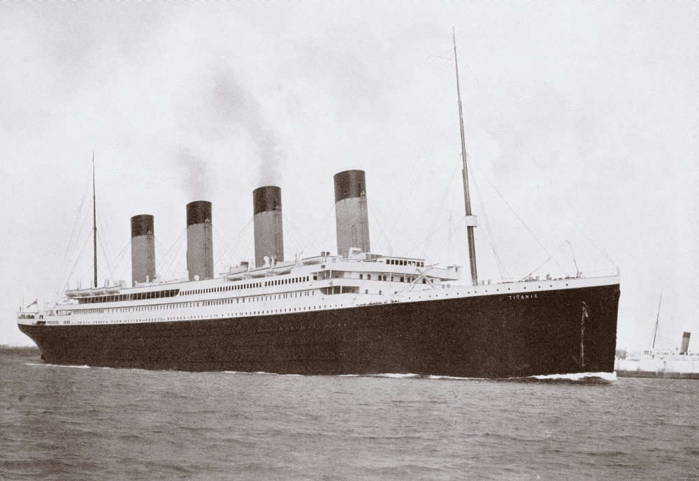 The 46 328 Tons Rms Titanic of the White Star Line Which Sank At 220 Am Monday Morning April 15 1912 After Hitting Iceb Poster Print, 36 x 24