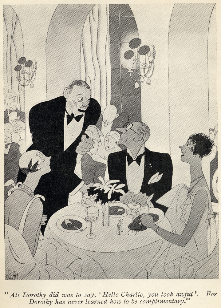 Illustration by Ralph Barton 1891 to 1931 Frontspiece From the Book But Gentlemen Marry Brunettes by Anita Loos Publishe Poster Print, 12 x 17