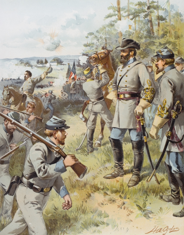 DPI1860802 General Stonewall Jackson At the First Battle of Bull Run August 17 1861 Artist H. A. Ogden Poster Print, 12 x 16