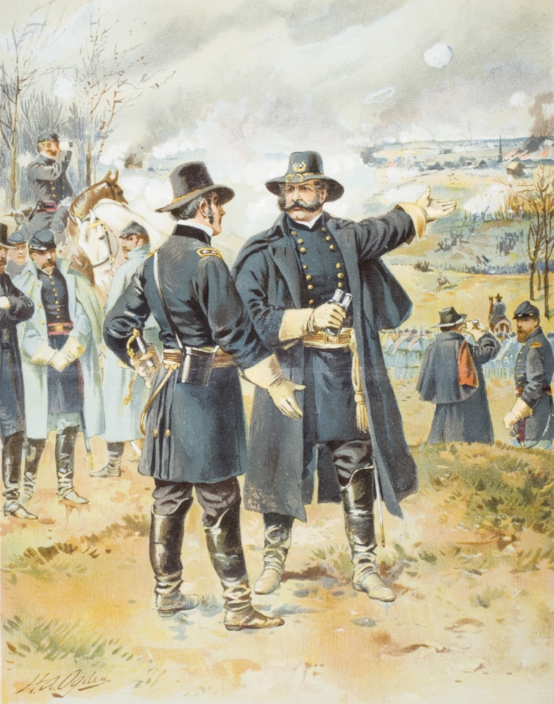 DPI1860800 Burnside At Fredericksburg December 13 1862 Artist H. A. Ogden Poster Print, 12 x 16