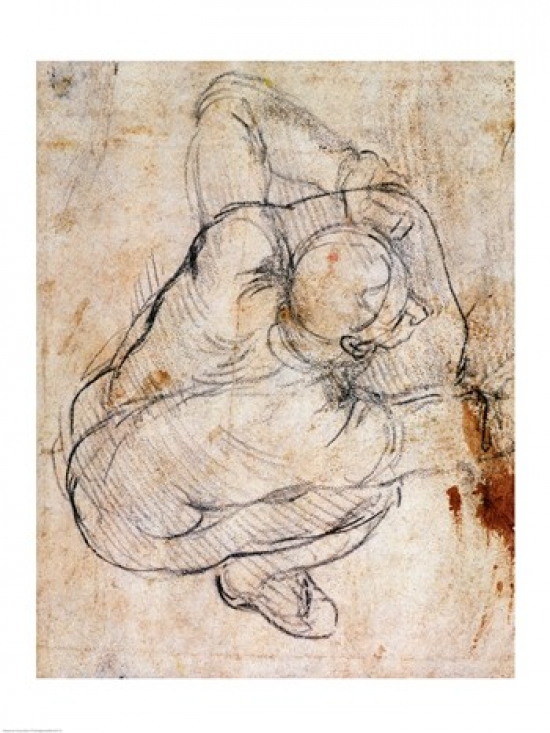 BALBAL191771 Study for The Last Judgement Poster Print by Michelangelo Buonarroti - 18 x 24 in.