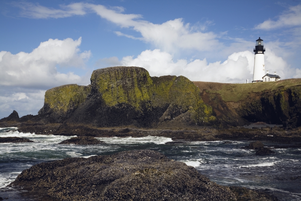 Lighthouse on Coastal Cliff Poster Print - 38 x 24
