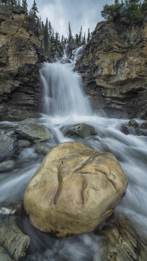 DPI12252404LARGE Tangle Creek Waterfalls Jasper National Park - Alberta Canada Poster Print - 22 x 40 in. - Large