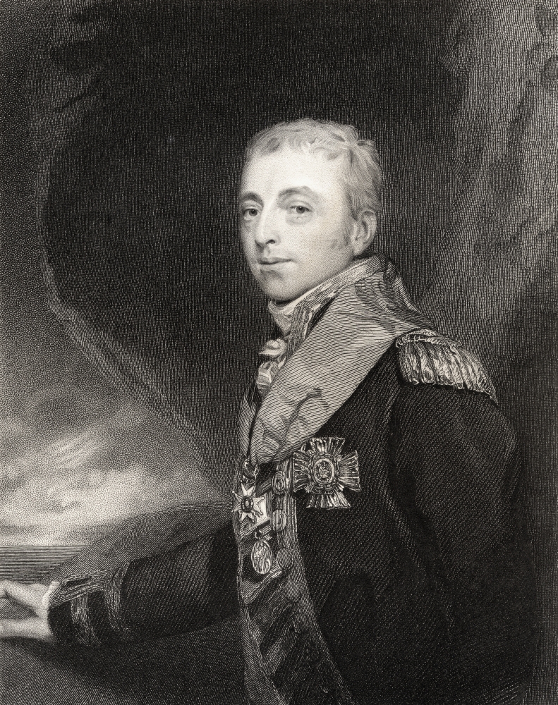 Alan Hyde Gardner 2nd Baron Gardner 1772 to 1815 Rear Admiral In the British Navy Engraved by H Cook After Sir T Lawrenc Poster Print, 26 x 32