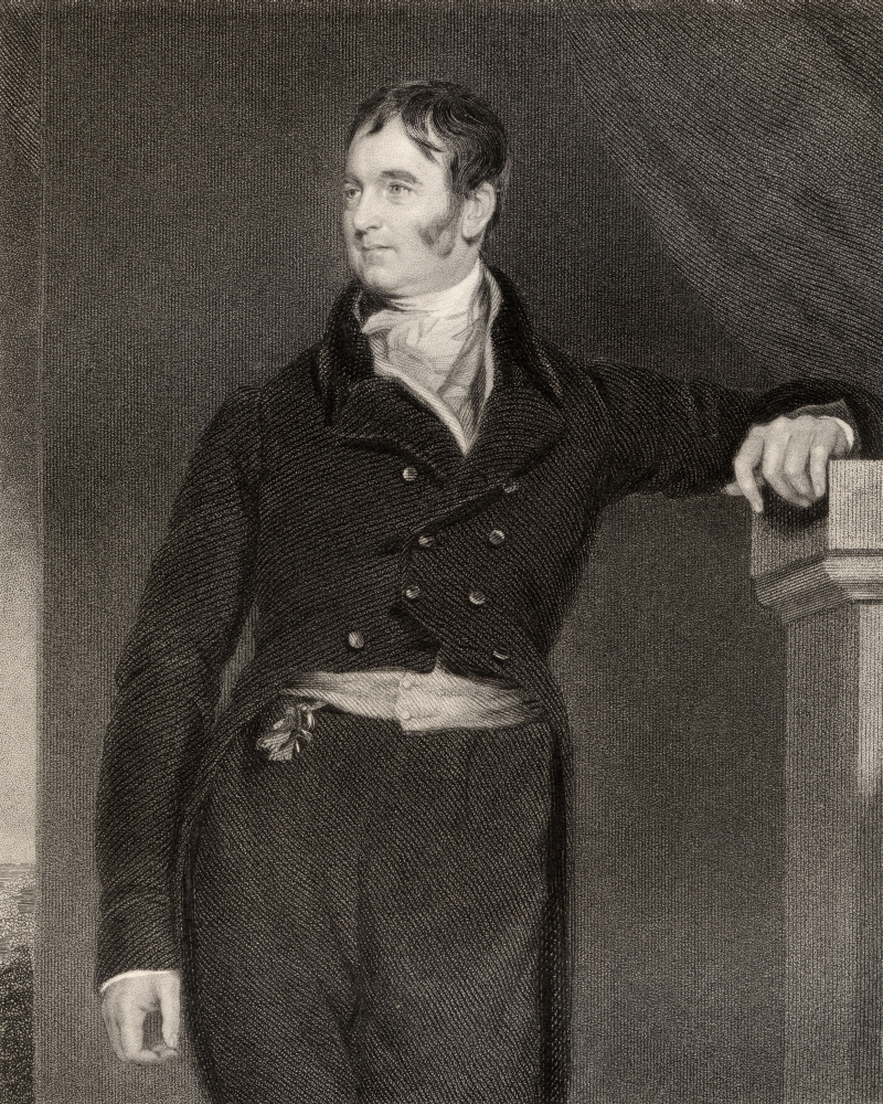 Henry Fitzmaurice Petty Marquis of Lansdowne 1780 to 1863 Engraved by H Cook After Sir T Lawrence From the Book National Poster Print - 12 x 16