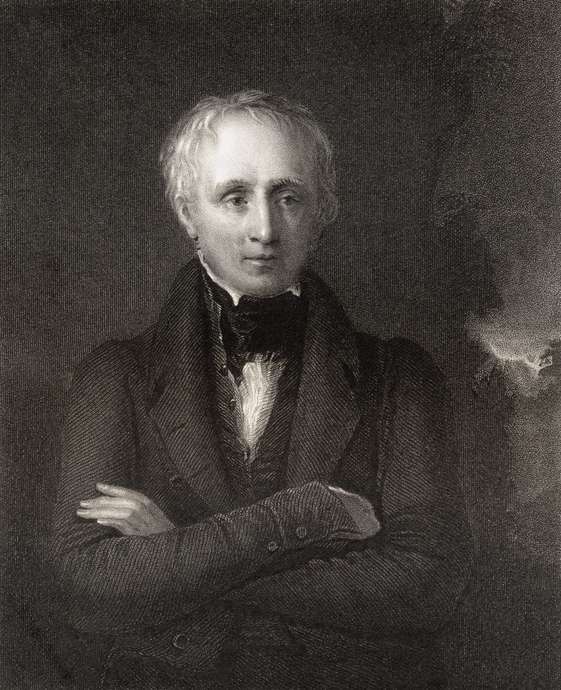 William Wordsworth 1770 to 1850 English Poet Engraved by J Cochran After W Boxall From the Book National Portrait Galler Poster Print, 13 x 16