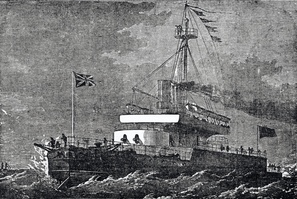 DPI1861646 Hms Devastation At the Queens Jubilee Naval Review In 1887 From Illustrated London News July 1887 Poster Print, 17 x 11