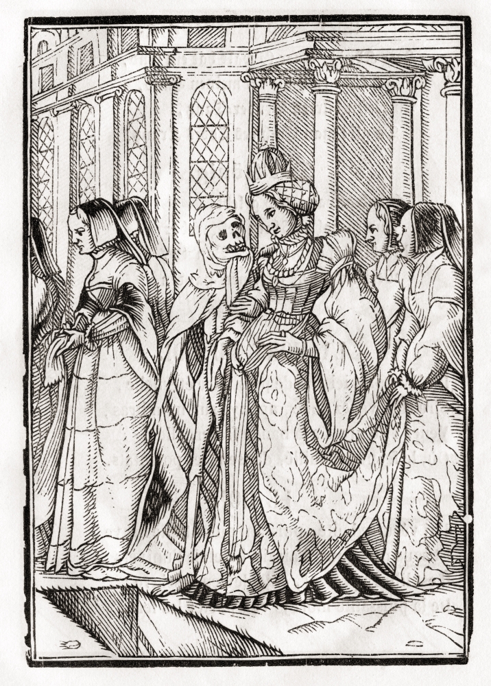 Death Comes for the Empress After Hans Holbein the Younger From Der Todten Tanz or the Dance of Death Published Basel 18 Poster Print, 12 x 17
