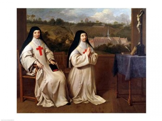 Picture of Posterazzi BALXIR192150 Two Nuns Poster Print by Philippe De Champaigne - 24 x 18 in.