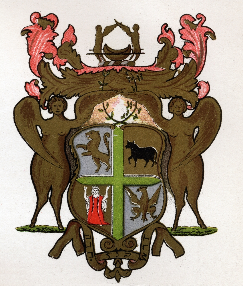 Masonic Arms Banner In the Possession of the Lodge of York Circa 1776 Masonic Arms From the Book the History of Freemaso Poster Print - 13 x 15