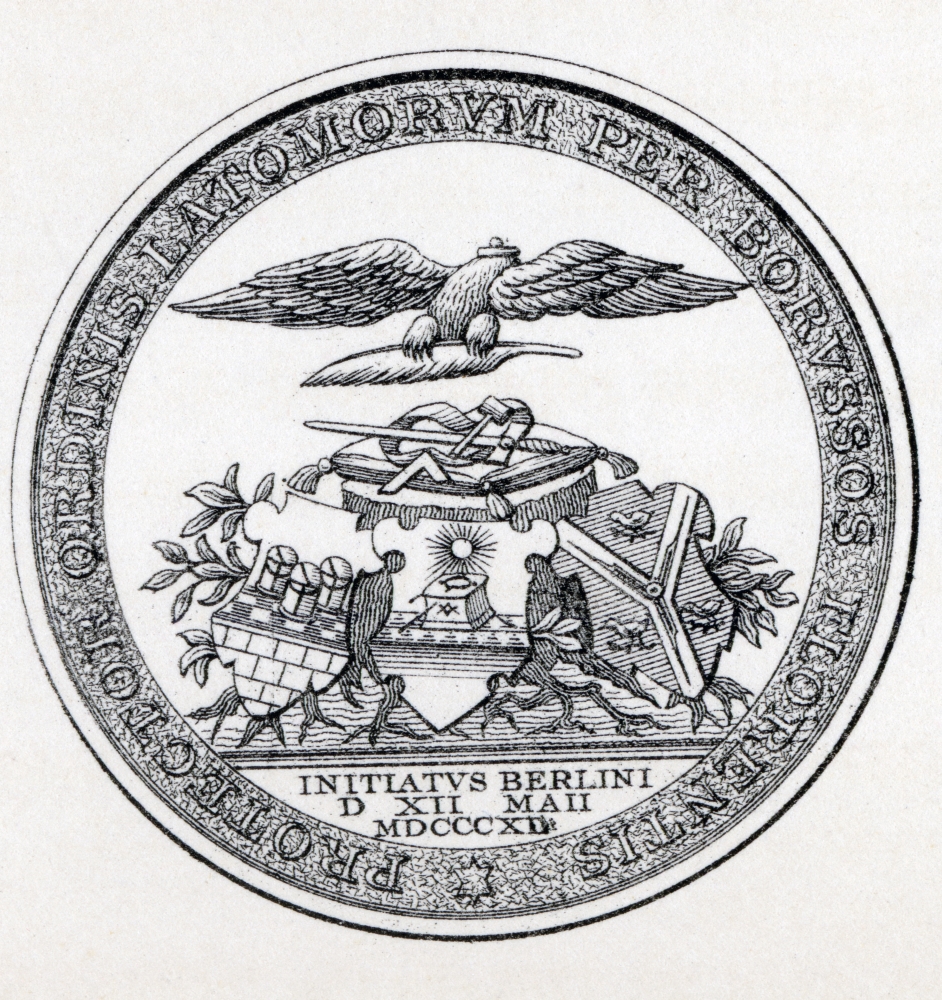 Masonic Seal Engraving From the Book the History of Freemasonry Volume III Poster Print 14 x 15