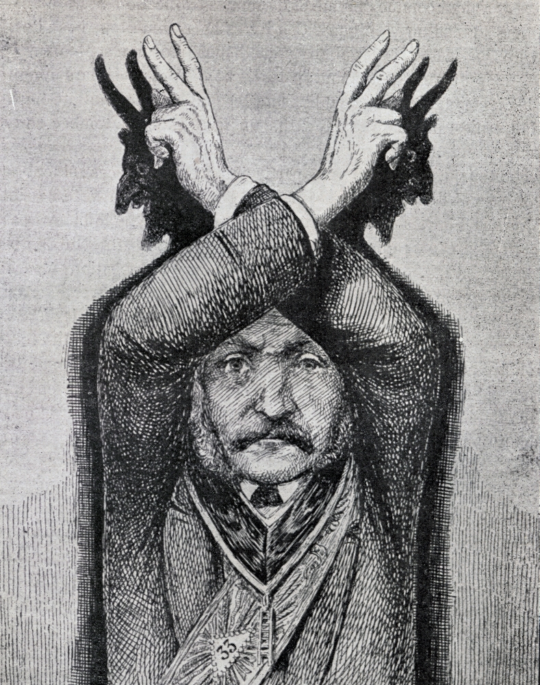 Devil Worship Illustration From the Book the Freemason by Eugen Lennhoff Published 1932 Poster Print 24 x 32