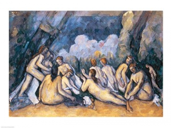 The Large Bathers Poster Print by Paul Cezanne - 24 x 18 in.
